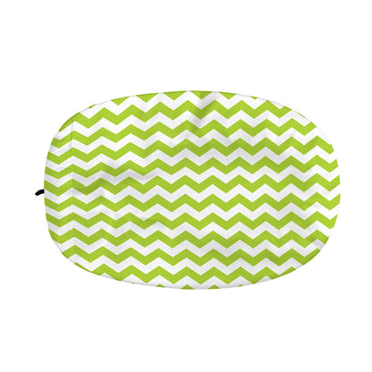 Lime Green And White Chevron Print Car Side Mirror Covers