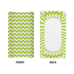 Lime Green And White Chevron Print Changing Pad Cover
