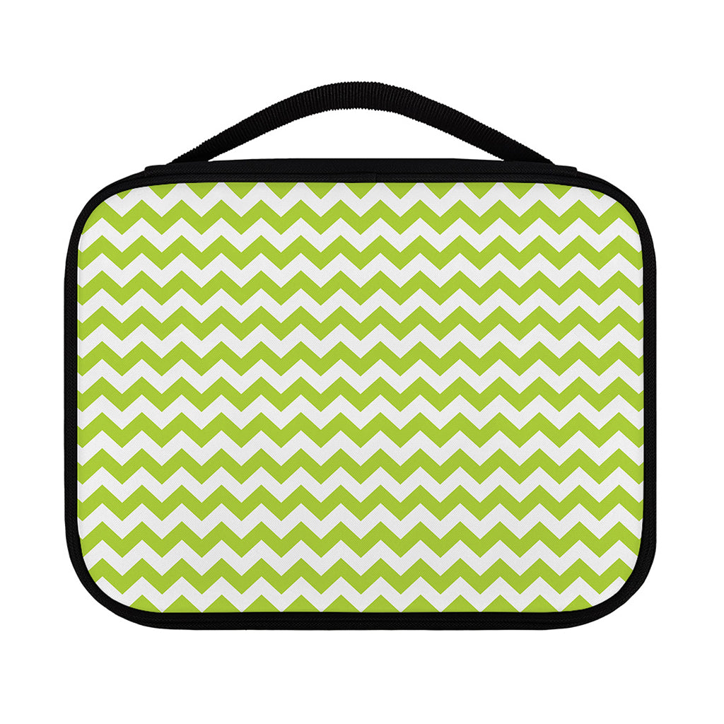 Lime Green And White Chevron Print Classic Bible Case