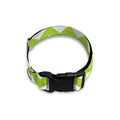 Lime Green And White Chevron Print Dog Collar
