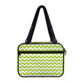 Lime Green And White Chevron Print Double Strap Bible Bag