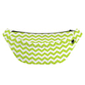 Lime Green And White Chevron Print Fanny Pack