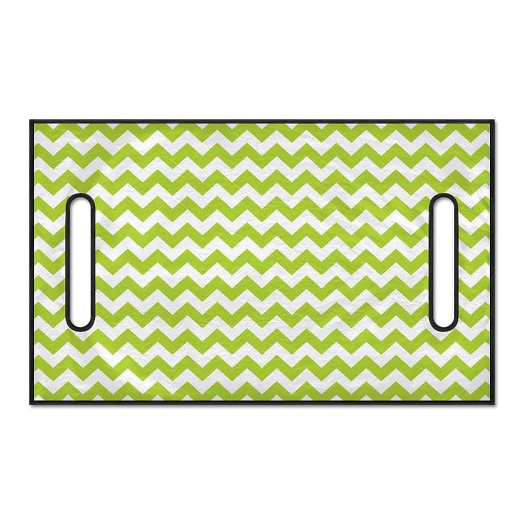 Lime Green And White Chevron Print Golf Cart Seat Cover