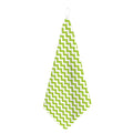Lime Green And White Chevron Print Hand Towel