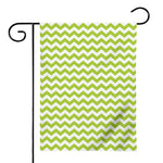 Lime Green And White Chevron Print House Flag