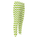 Lime Green And White Chevron Print Men's Compression Pants
