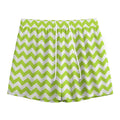 Lime Green And White Chevron Print Mesh Shorts
