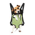 Lime Green And White Chevron Print Pet Carrier Backpack