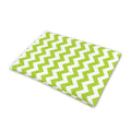 Lime Green And White Chevron Print Pet Cooling Mat Cover