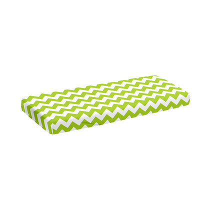 Lime Green And White Chevron Print Piano Keyboard Cover
