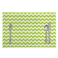Lime Green And White Chevron Print Placemat