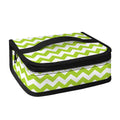 Lime Green And White Chevron Print Small Lunch Bag