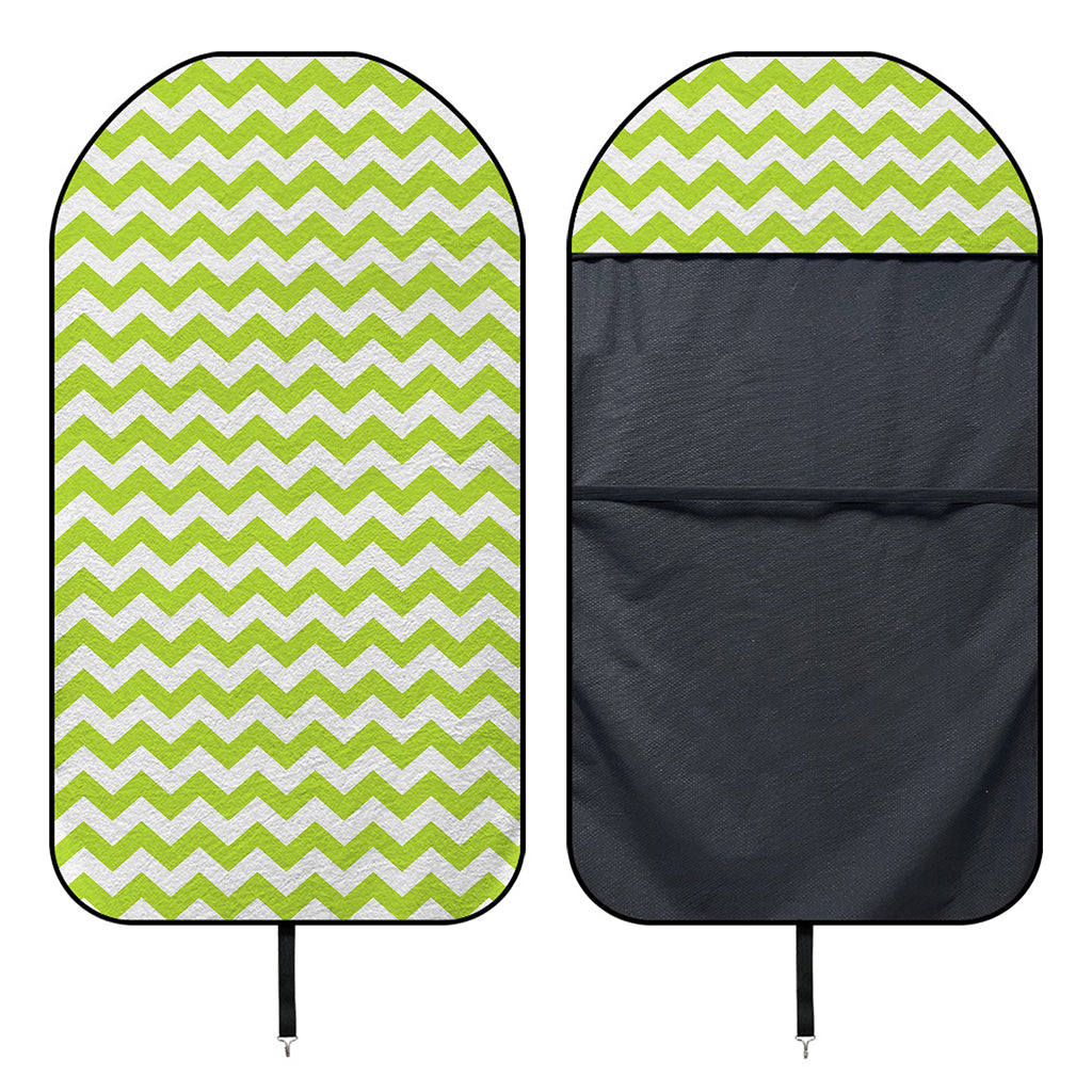 Lime Green And White Chevron Print Waterproof Car Seat Cover
