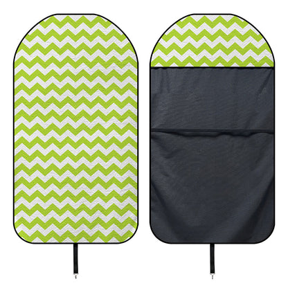 Lime Green And White Chevron Print Waterproof Car Seat Cover