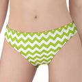 Lime Green And White Chevron Print Women's Panties