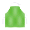 Lime Green And White Polka Dot Print Adjustable Apron