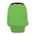 Lime Green And White Polka Dot Print Baby Seat Cover