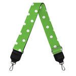 Lime Green And White Polka Dot Print Bag Strap