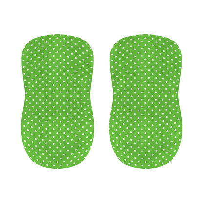 Lime Green And White Polka Dot Print Bar Stool Covers