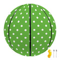Lime Green And White Polka Dot Print Basketball