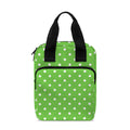 Lime Green And White Polka Dot Print Bible Tote Bag