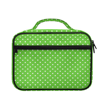 Lime Green And White Polka Dot Print Briefcase Bible Bag