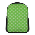 Lime Green And White Polka Dot Print Casual Backpack
