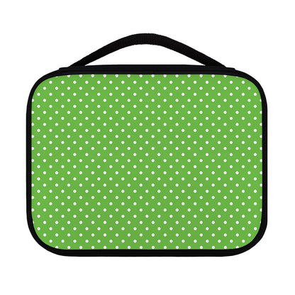 Lime Green And White Polka Dot Print Classic Bible Case