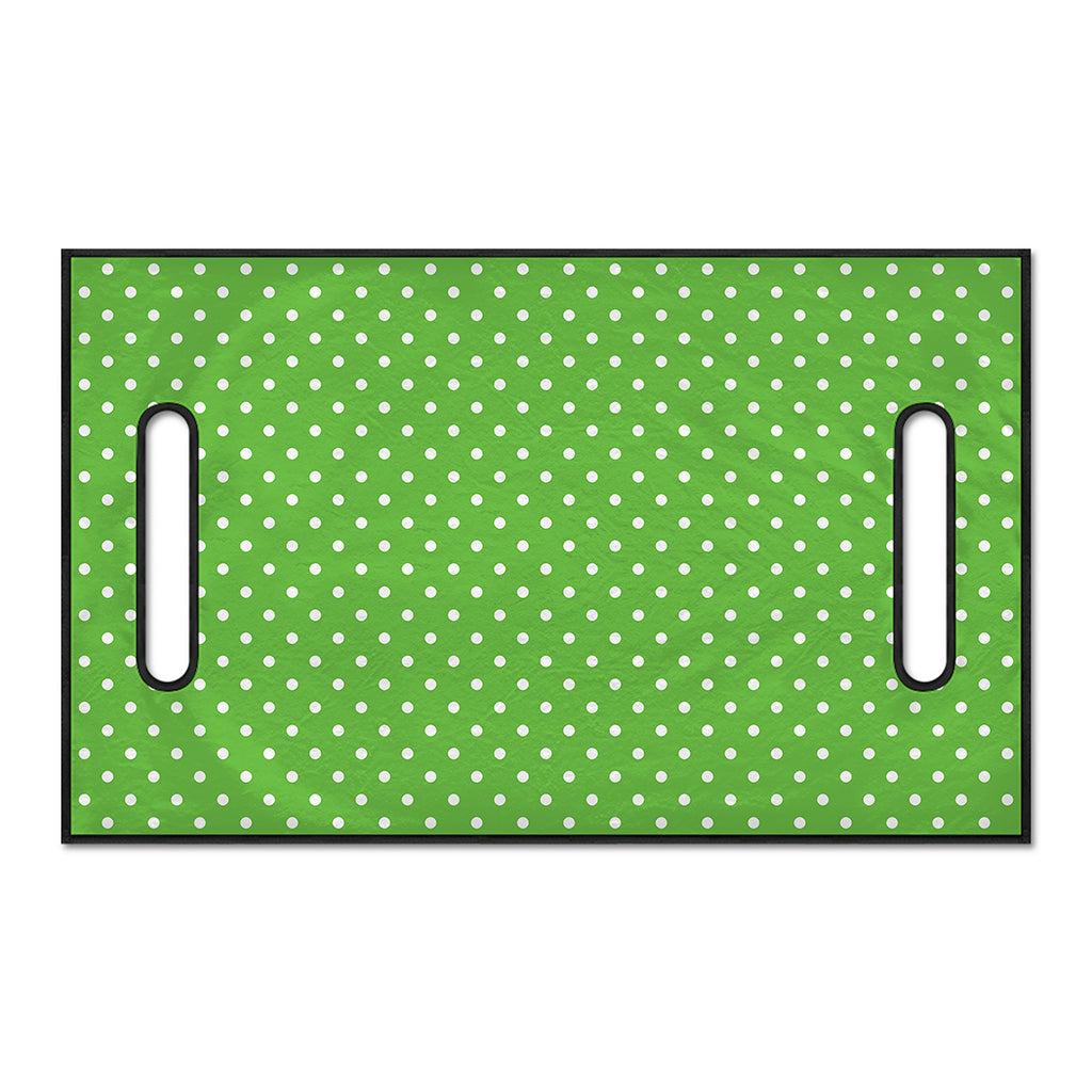 Lime Green And White Polka Dot Print Golf Cart Seat Cover