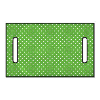 Lime Green And White Polka Dot Print Golf Cart Seat Cover