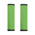 Lime Green And White Polka Dot Print Handle Covers