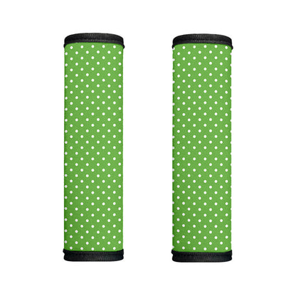 Lime Green And White Polka Dot Print Handle Covers
