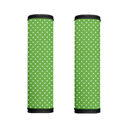 Lime Green And White Polka Dot Print Handle Covers