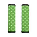 Lime Green And White Polka Dot Print Handle Covers