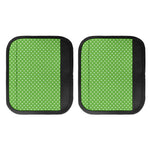 Lime Green And White Polka Dot Print Handle Covers