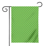Lime Green And White Polka Dot Print House Flag