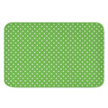 Lime Green And White Polka Dot Print Indoor Door Mat