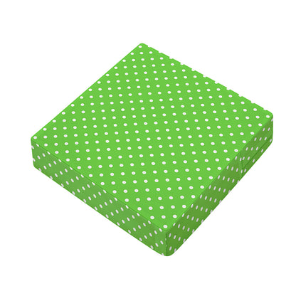 Lime Green And White Polka Dot Print Outdoor Seat Cushion Cover