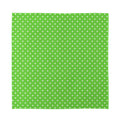 Lime Green And White Polka Dot Print Silk Bandana