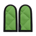 Lime Green And White Polka Dot Print Skillet Handle Cover