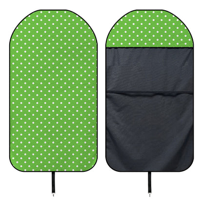 Lime Green And White Polka Dot Print Waterproof Car Seat Cover