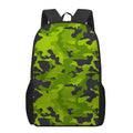Lime Green Camouflage Print 17 Inch Backpack