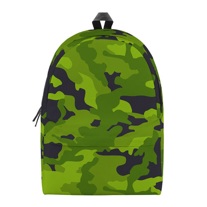 Lime Green Camouflage Print Backpack
