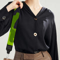 Lime Green Camouflage Print Bag Strap