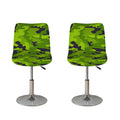 Lime Green Camouflage Print Bar Stool Covers