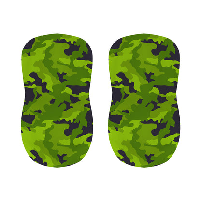 Lime Green Camouflage Print Bar Stool Covers