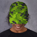 Lime Green Camouflage Print Baseball Cap