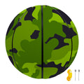 Lime Green Camouflage Print Basketball
