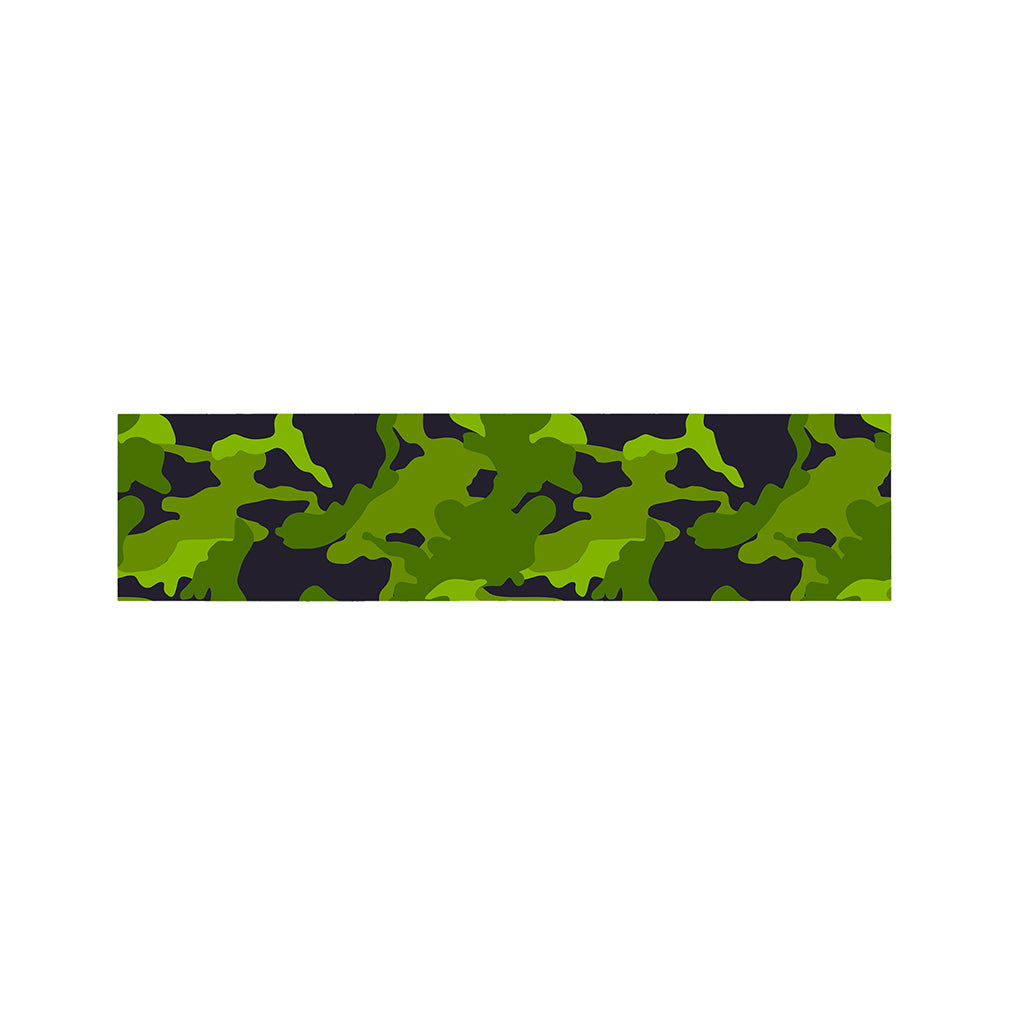 Lime Green Camouflage Print Bed Runner