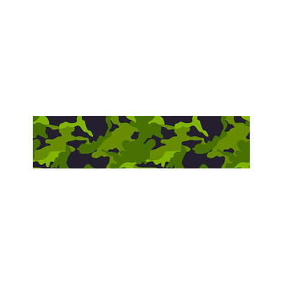 Lime Green Camouflage Print Bed Runner